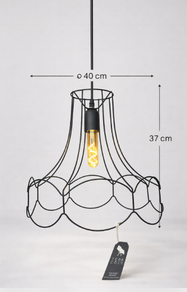 Lampara en hierro con pintura electrostática