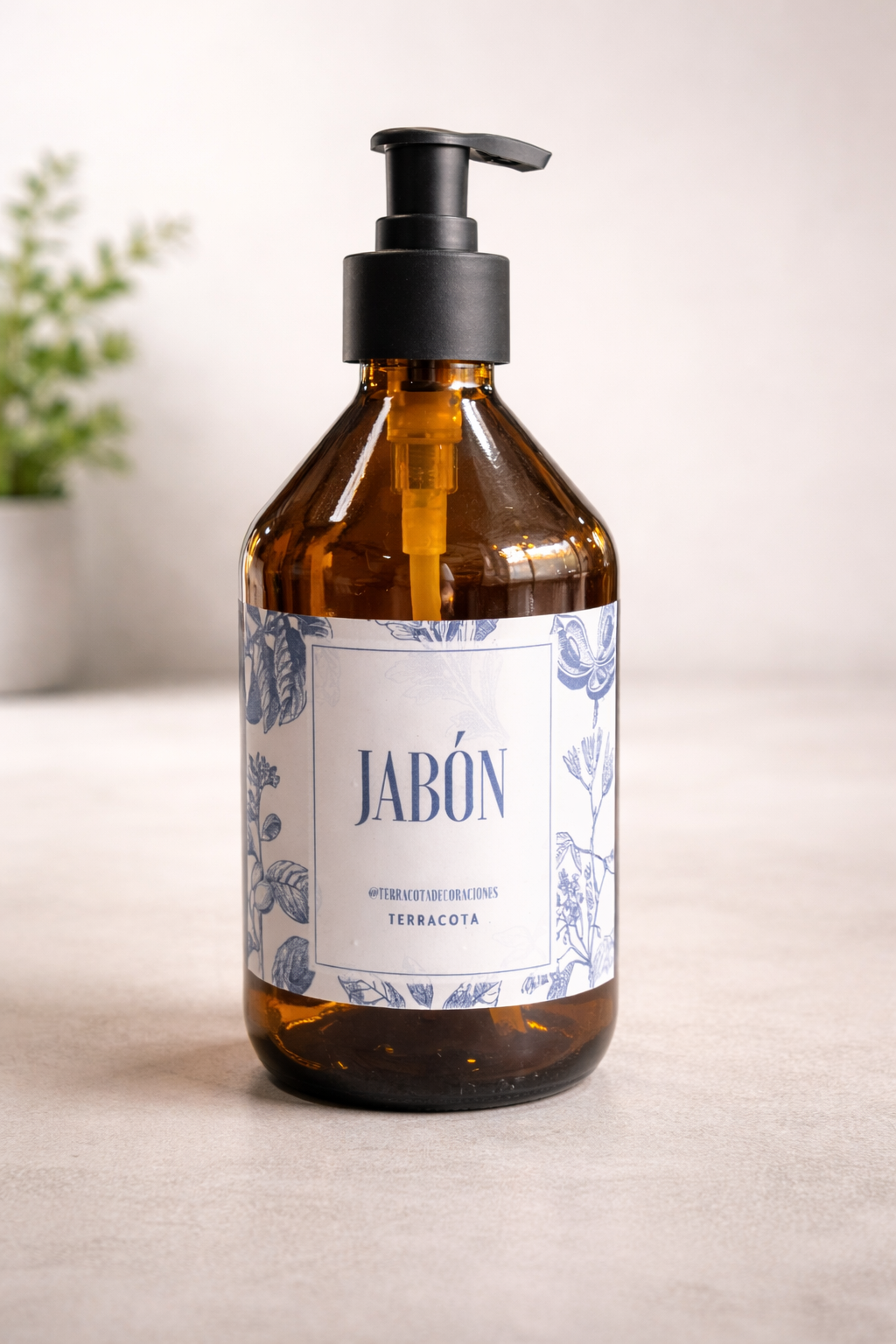 Dispensador de Jabon con tarro en vidrio